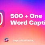 one word caption for instagram